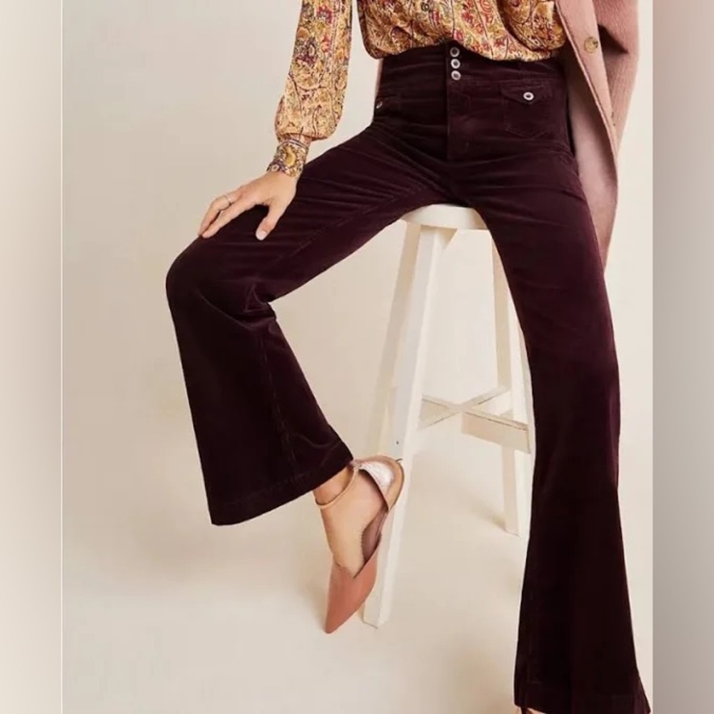 Anthropologie Corduroy High-Rise Trouser Bootcut